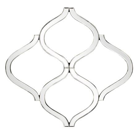 GFANCY FIXTURES Interlocking Curved Shapes Mirror with Beveled Edge Mirrored GF3099735